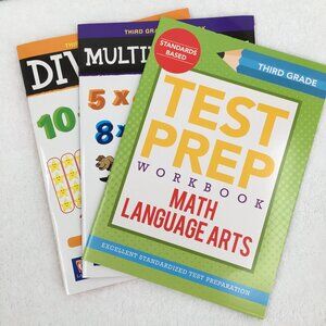 Common Core Education Books Third Grade Workbook & Test Prep Lot of 3